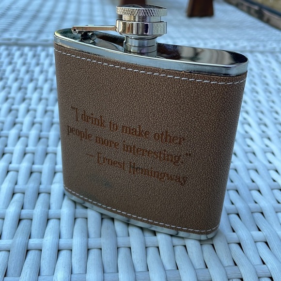 Ernest Hemingway 6 oz. Stainless Steel Flask - Picture 2 of 6